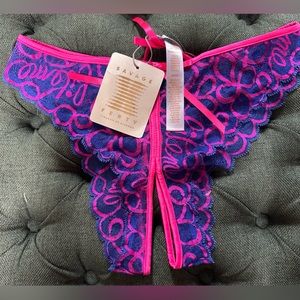 Lace Brazilian panties - crotchless By Rihanna